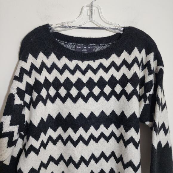 Lane Bryant NWT bracelet sleeve fair isle boatneck sweater woman's size 14/16 - Picture 12 of 15